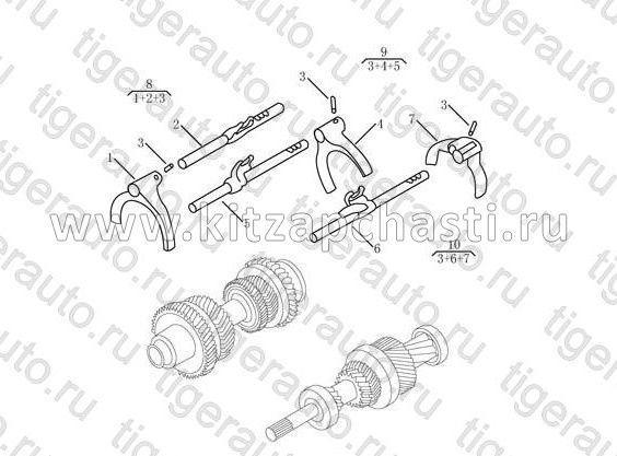 ОСЬ ВИЛКИ 5-ОЙ ПЕРЕДАЧИ Geely Emgrand X7 NEW 3016009951